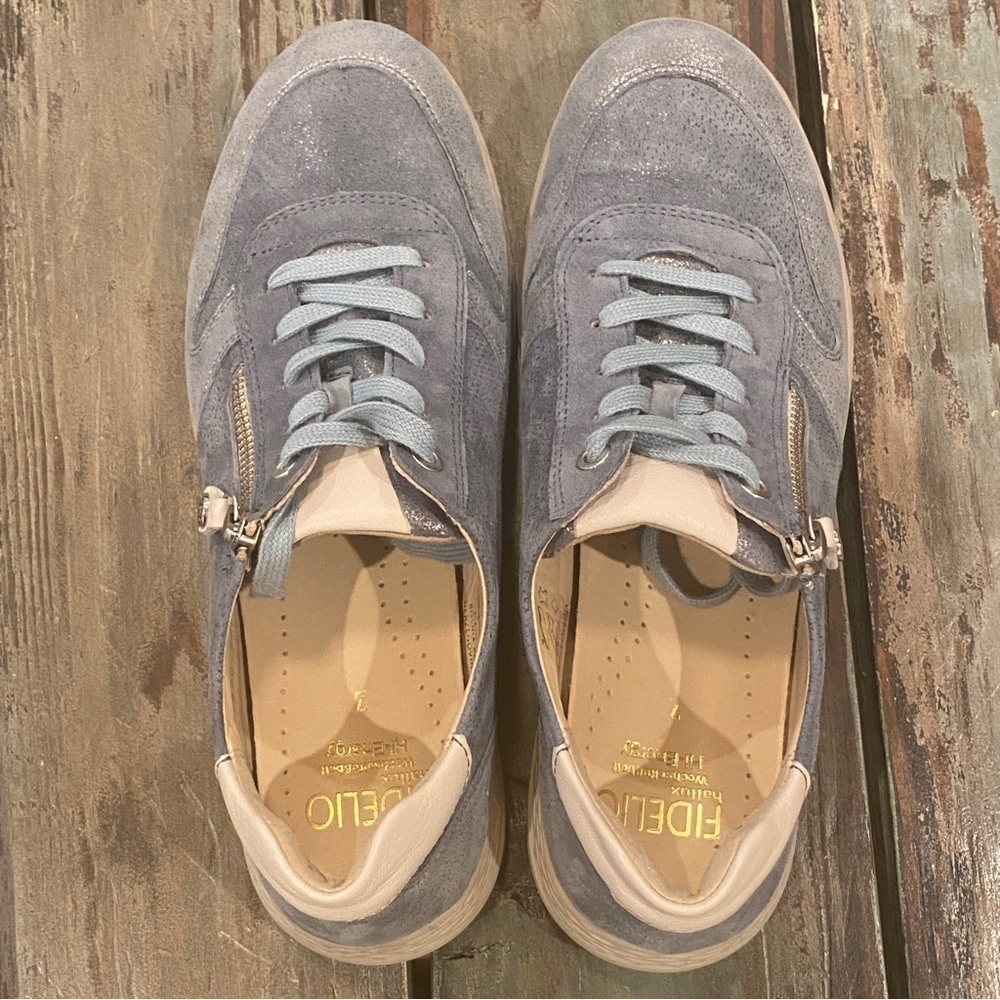 Fidelio US 9.5 (UK 7) Hallux Hi-Energy Sneakers Leather Shoes Blue Women’s - Picture 6 of 12